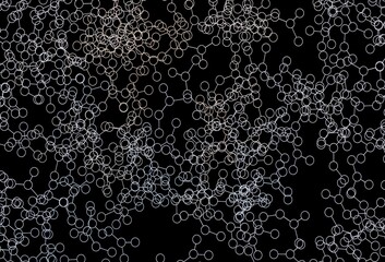 Dark Purple vector background with forms of artificial intelligence.