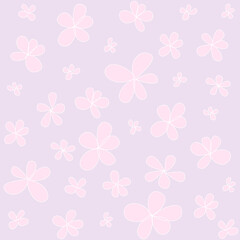 Gentle abstract flower seamless pattern. Vector illustration.