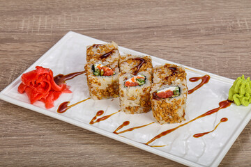 Japanese traditional roll with eel