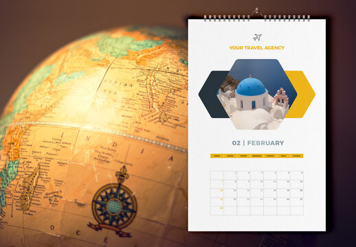 Travel 2021 Wall Calendar Layout