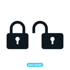 Padlock icon template color editable. Padlock symbol vector illustration for graphic and web design.