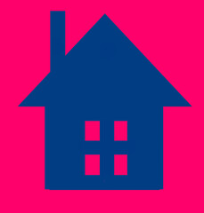 house icon on red