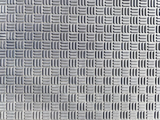 Fototapeta premium black metal plate pattern steel floor wall with grooves grooved with shadowing and natural light