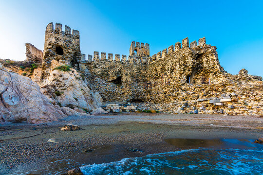 Mamure Castle sunset view in Anamur Town