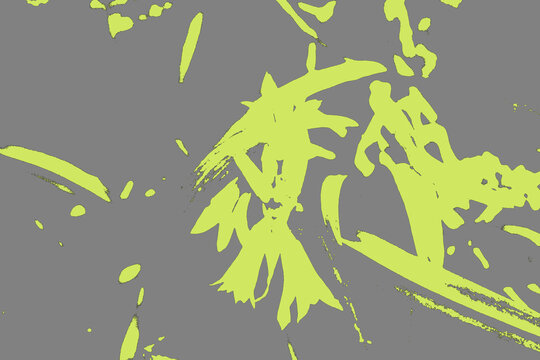 Ideogramma astratto verde con sfondo grigio