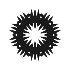 Cannabis Leaf (Mandala) Wreath Silhouette Icon