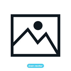 Picture icon template color editable. Image symbol vector illustration for graphic and web design.