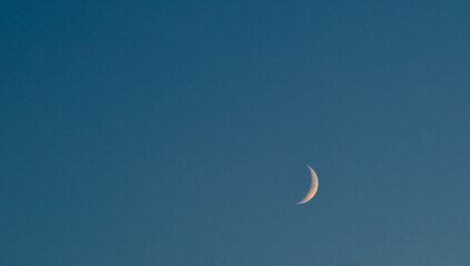 Beautiful crescent in the blue sky