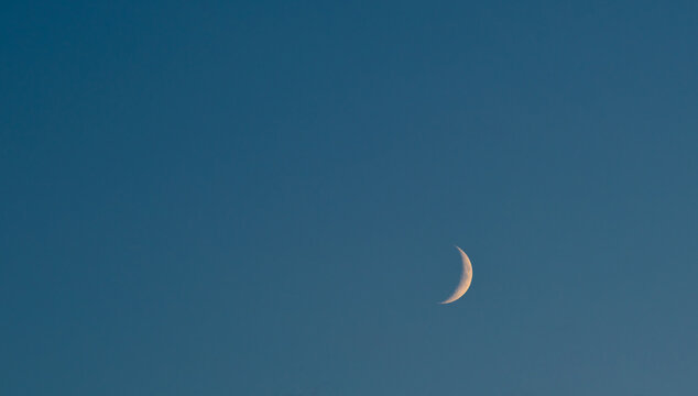 Beautiful crescent in the blue sky