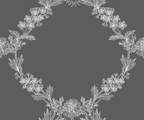 lace seamless ornate damask element. vector illustration