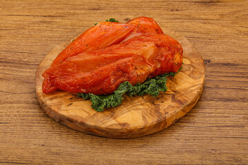 Smoked chicken breast with spices