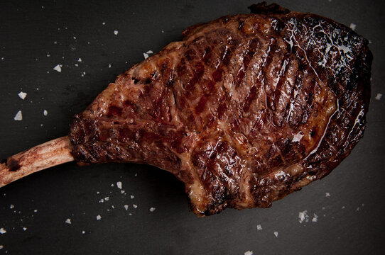 grilled tomahawk steak, medium rare
