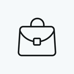 Editable Suitcase Line Art Icon Using For Presentation, Website And Application