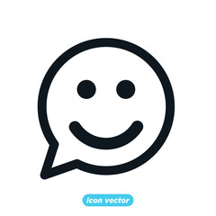 Smile Face Emoticon icon template color editable. Face Emoticon symbol vector illustration for graphic and web design.