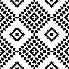 Black and white texture. Abstract seamless geometric pattern.
