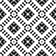 Black and white texture. Abstract seamless geometric pattern.
