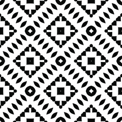 Black and white texture. Abstract seamless geometric pattern.
