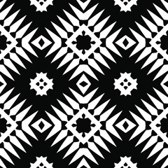 Black and white texture. Abstract seamless geometric pattern.
