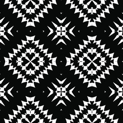 Black and white texture. Abstract seamless geometric pattern.
