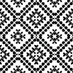 Black and white texture. Abstract seamless geometric pattern.
