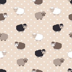 Counting Sheep Seamless Pattern