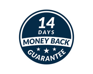 14 day money back guarantee label. 14 Days Money Back Guarantee Icon