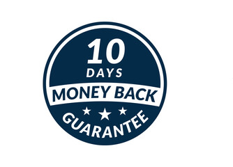 10 day money back guarantee label. 10 Days Money Back Guarantee Icon