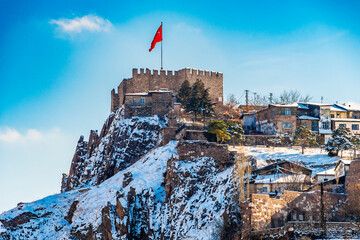 Ankara Castle view in winter