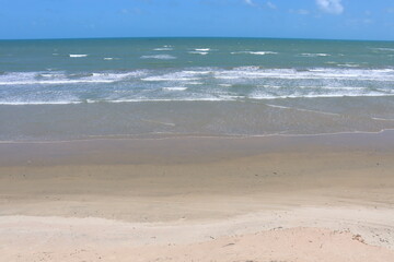 the sand, the sea and the blue sky 