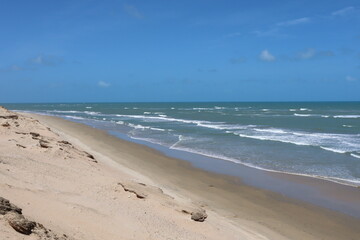 the sand, the sea and the blue sky 