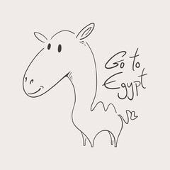 Camel and got to Egypt message