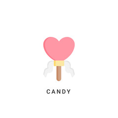 candy love icon vector illustration. candy love icon flat design.
