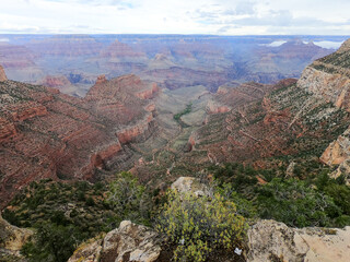 The Bright Angel Trail at the Grand Canyon Arizona