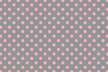 Polka Dot Pattern in Pink and Ultimate Gray, Pink Dots on Grey Background