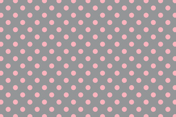 Polka Dot Pattern in Pink and Ultimate Gray, Pink Dots on Grey Background