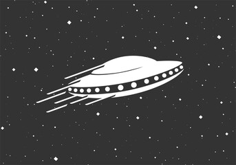 Creative design of spaceship illustration