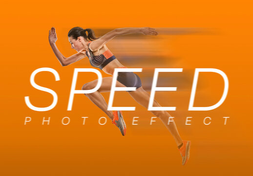 Speed Photo Effect Mockup