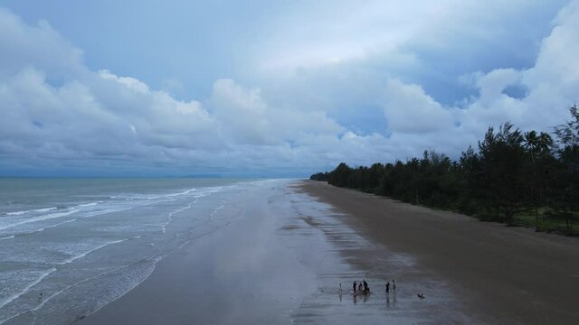 The Sematan Beach and Coastline of the most southern part of Sarawak and Borneo Island