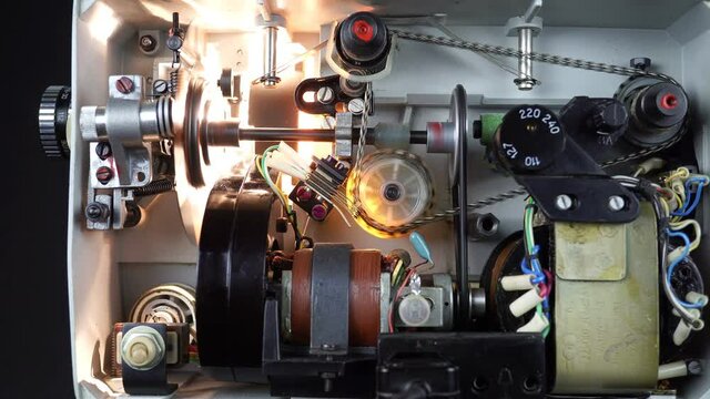 Operation of the Old Film Projector Mechanism.