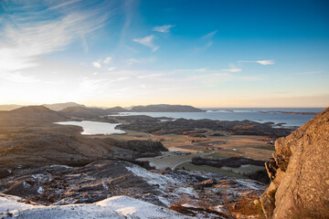 Winter trip to the mountain Ramntind in Sømna municipality,Helgeland,Nordland county,Norway,scandinavia,Europe