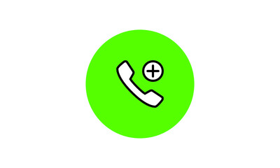 Phone icon vector flat design green modren style