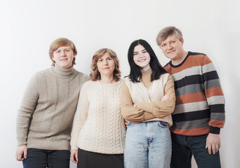 Obraz premium portrait of happy family on white background