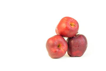 group of Red organic apple stack good for healthy and diet