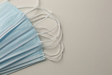 Respiratory masks on the background. Protective medical mask. Coronavirus protection concept.