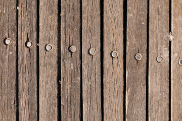 Wooden old wall texture, wood background closeup.