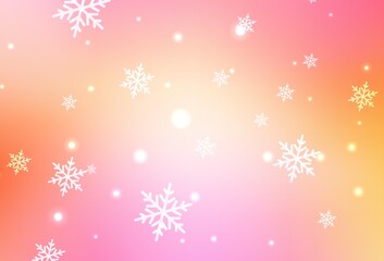 Fototapeta na wymiar Light Pink, Yellow vector backdrop in holiday style.