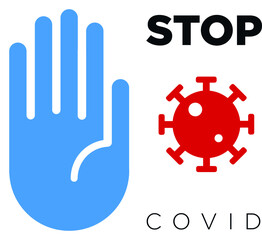 STOP COVID. Archivo vectorial