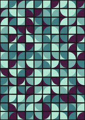 Abstract Geometric Pattern generative computational art illustration
