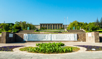 The Turkish parliament building view in Ankara City. Ankara is capital of Turkish Republic.