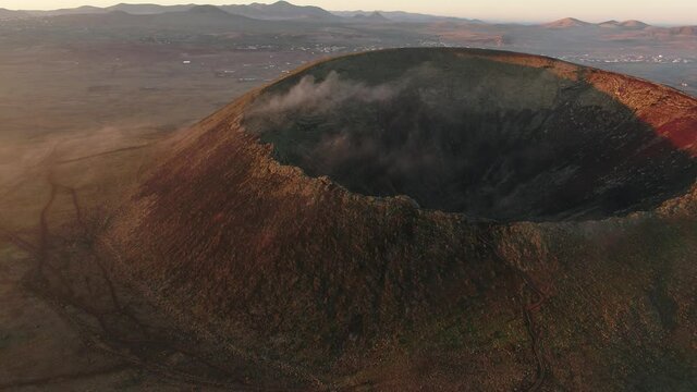 Vulkan Calderon Hondo, Fuerteventura, Morgenstimmung